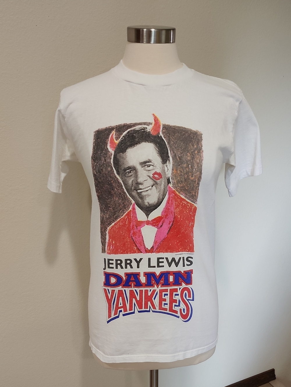 Vintage Jerry Lewis Damn Yankees Tee Shirt Single Stitch 90s Made in USA size Me